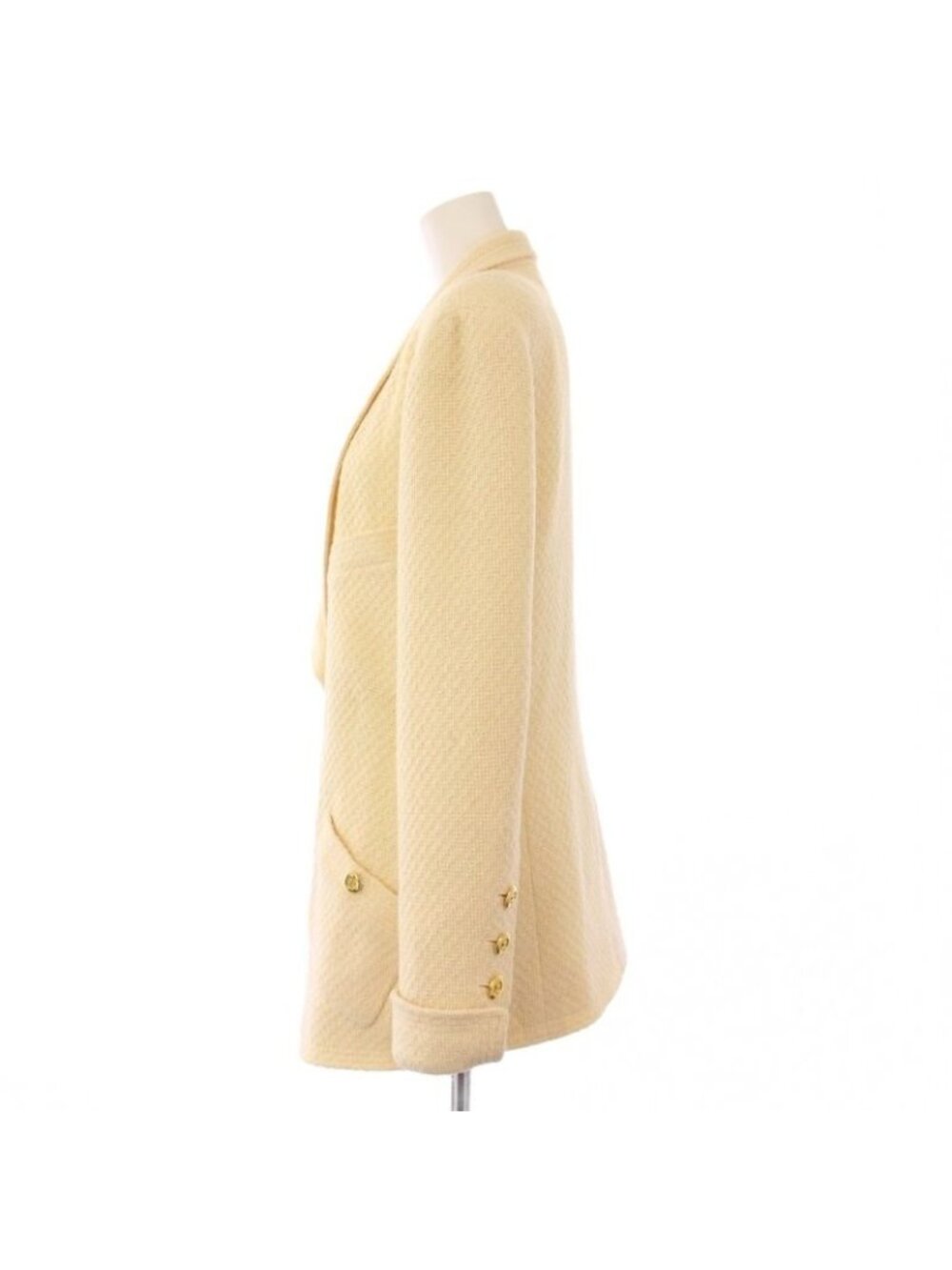 Chanel Coco Mark Shawl Collar Other Jackets Ivory Care Tag None - Picture 2 of 9